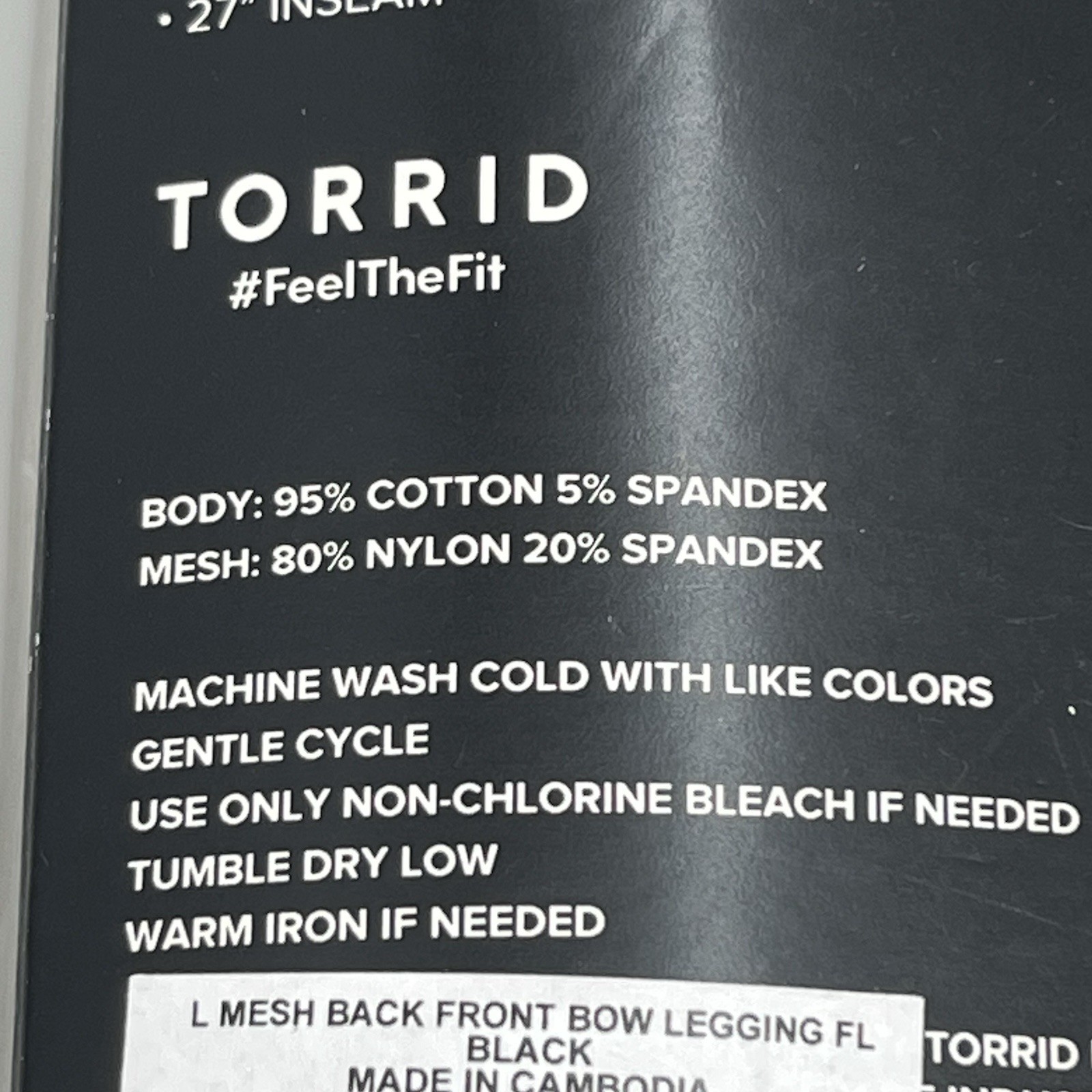 Torrid Premium Full Length Mesh Bow Leggings Black Size 3 Plus 27” Inseam NW