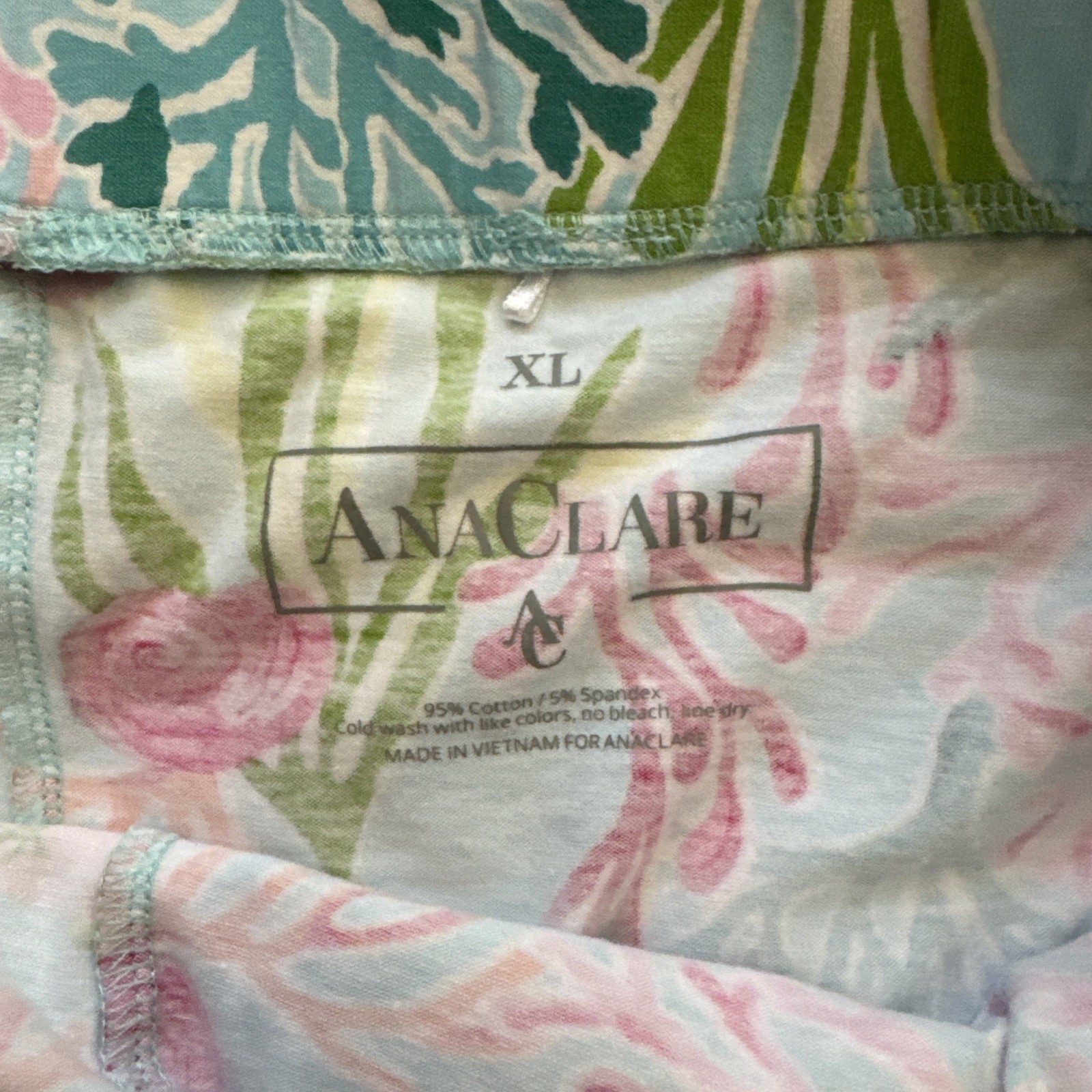 Ana Clare Ocean, Mermaid Themed Light Blue and Pink Skort. XL. Excellent.