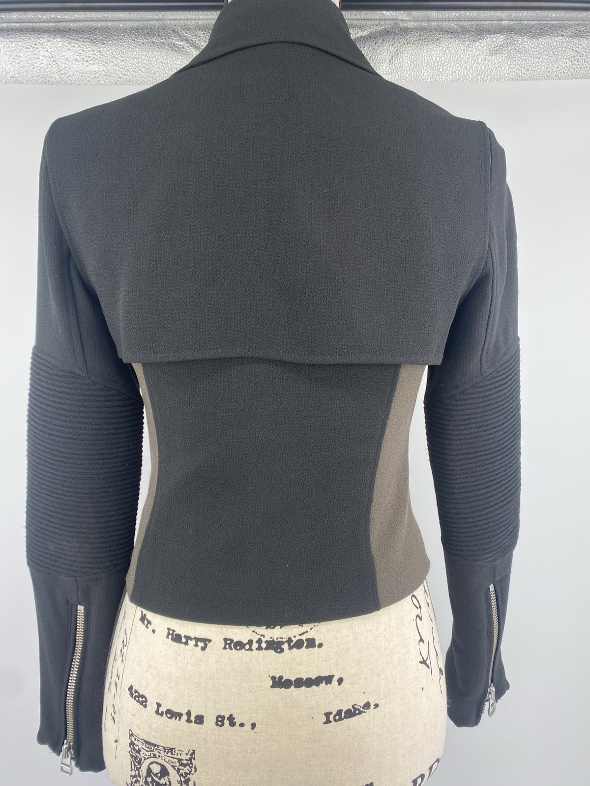 Wilfred Aritzia Moto Jacket Black Olive Khaki Women’s Size 2 (xs)