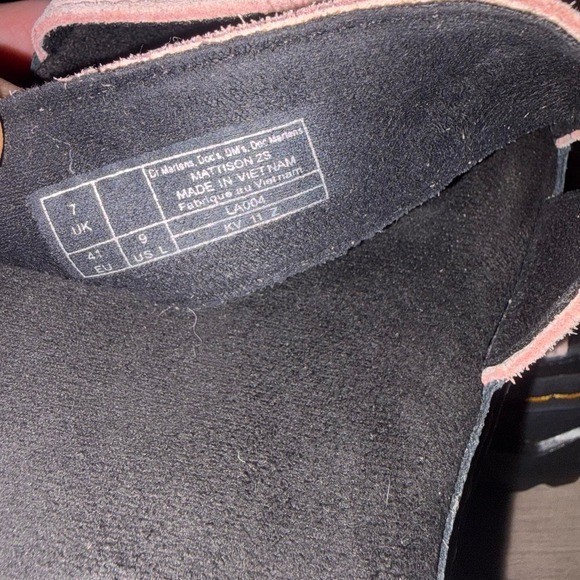Dr. Martens Pink Suede Chunky Platform Sandals. Size 9