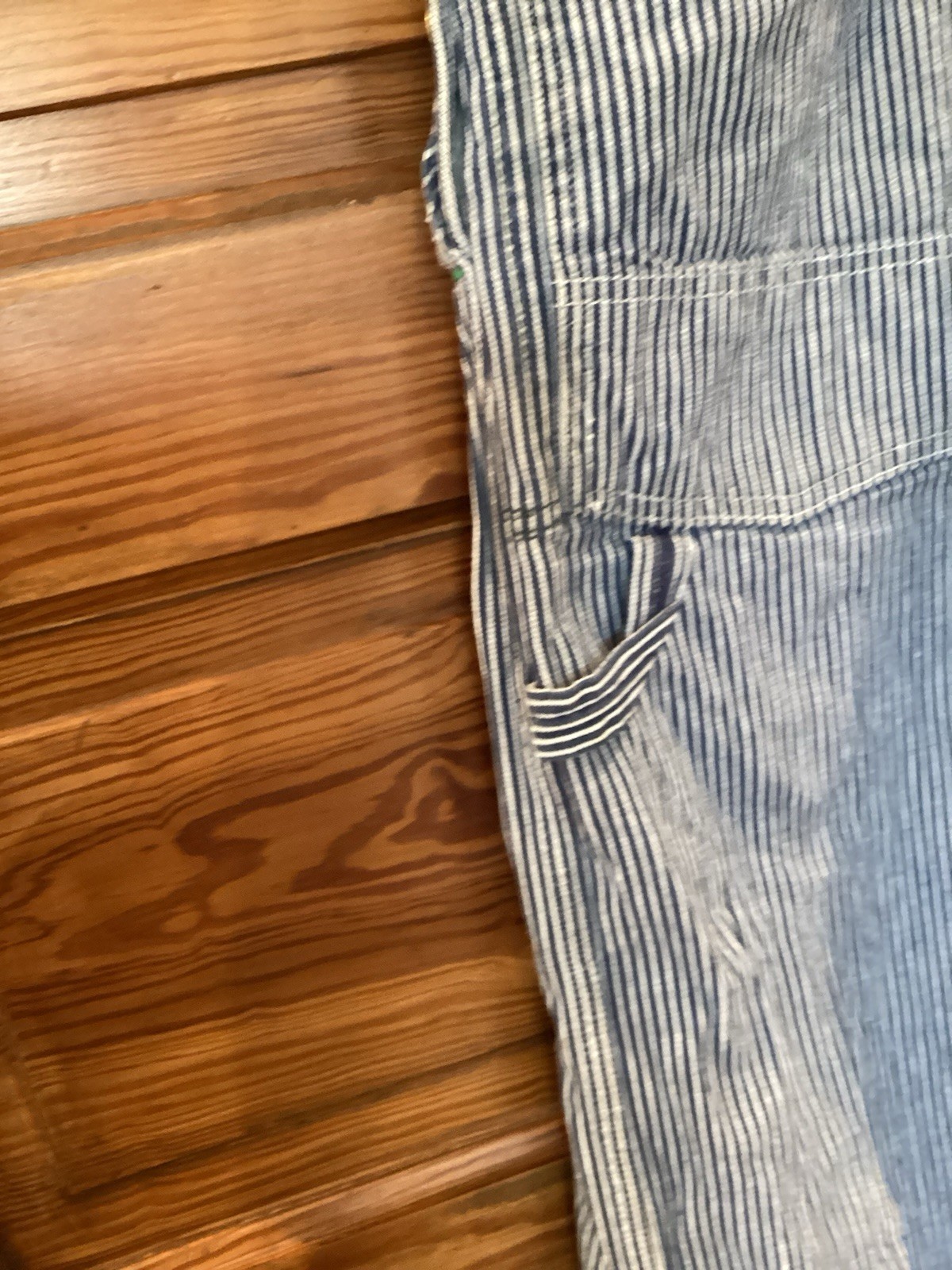 VTG 50s Big Smith Sanforized Union Made Hickory Striped Overalls Painter 34×28