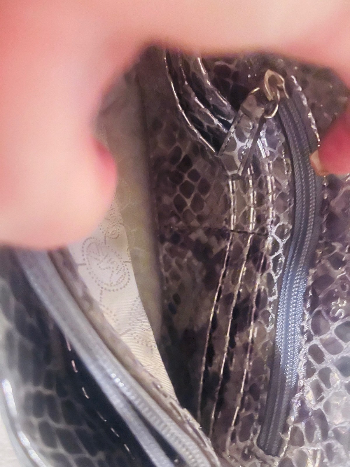 Michael Kors Small Crossbody Bag in Metallic Snakeskin Pattern