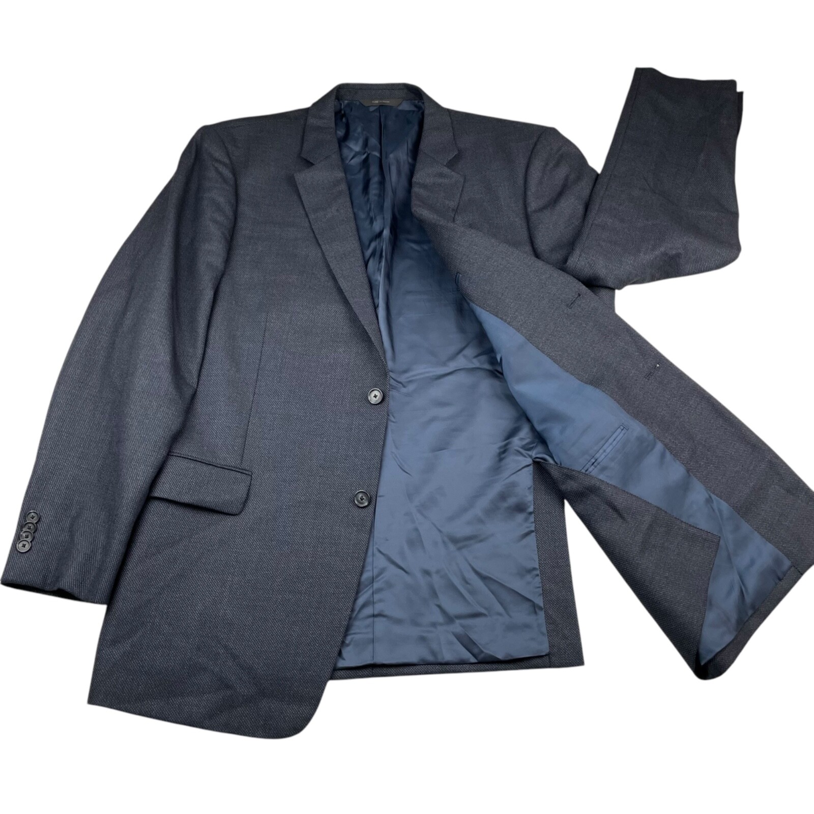 John W. Nordstrom Men’s 100% Wool 2-Button Blazer Blue • 48L US