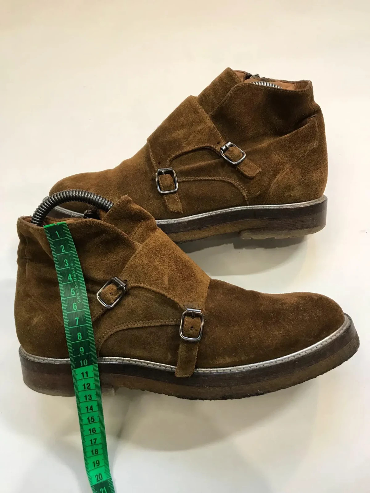 Camerlengo Women Boots EU36 US5 UK4 AU4 23cm 9.06in Brown Suede Italy