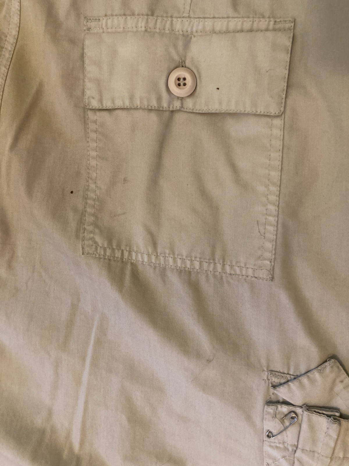 UFO Parachute Pants Light Blue Drawstring M Vintage 90s Cargo Y2K Rave Hip Hop