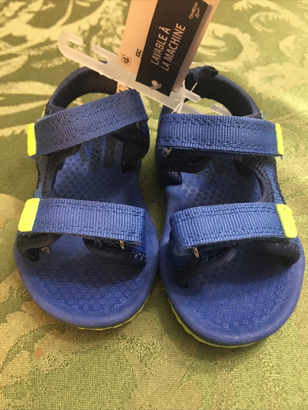 OshKosh B’Gosh Toddler Boy’s Machine Washable Hook& Loop Sandal SIZE 9 NWT