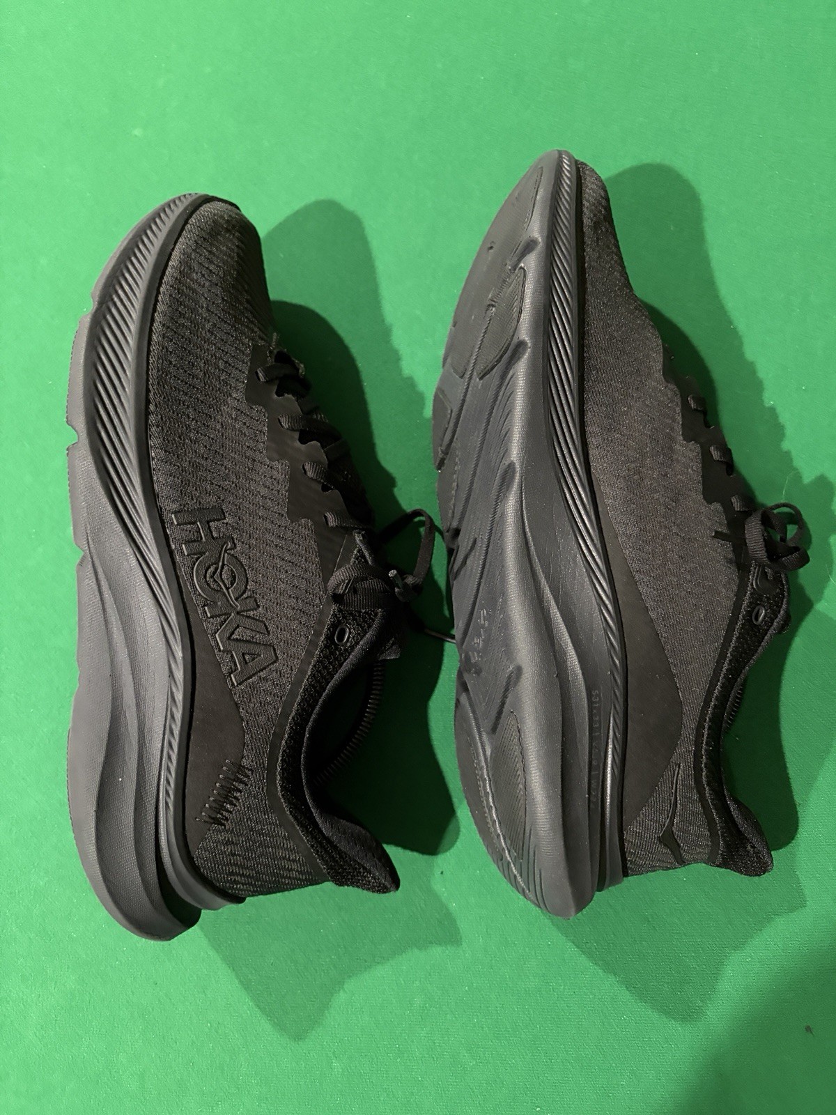 Hoka One One Solimar Men Size 11D Triple Black Running Shoe Sneaker 1123074 BBLC