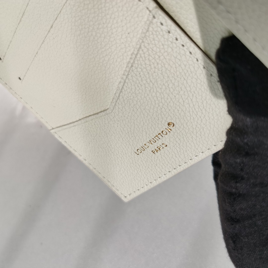 LOUIS White Pink Monogram Canvas Passport Case Wallet