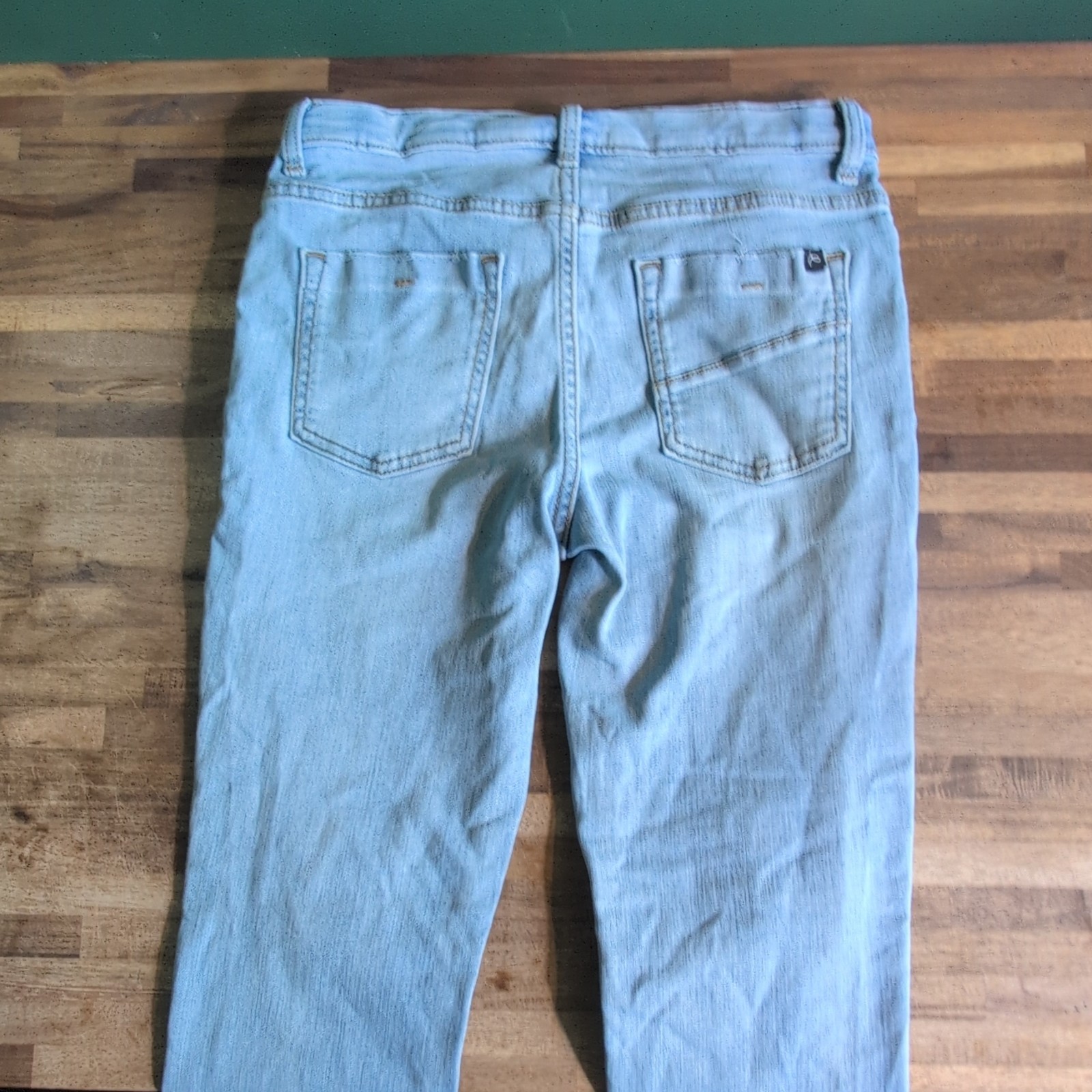 Art Class Girls Skinny Jeans Light Wash Blue Solid Size 14 Button Zip