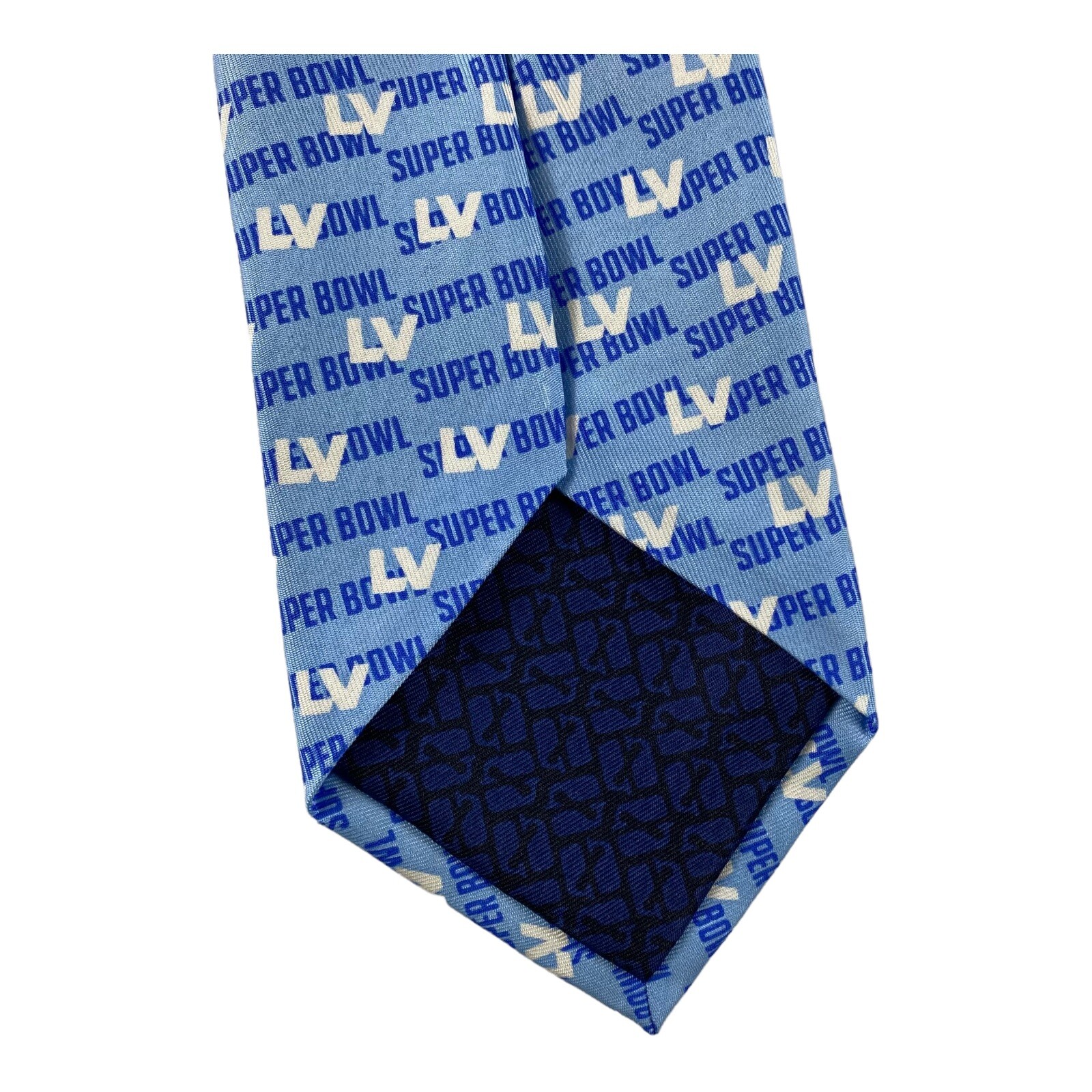Vineyard Vines Tie NFL Super Bowl LV Football Blue 3.25 Inches LNWOT