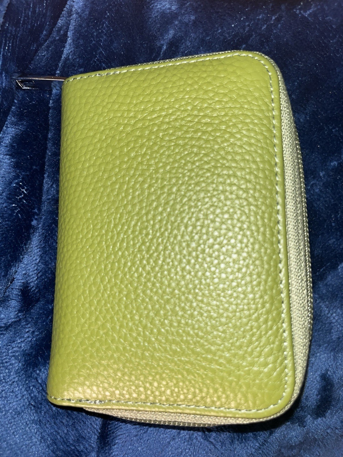 Easyoulife Genuine Leather Credit Card Holder Zipper Wallet 26 Card Slots Green