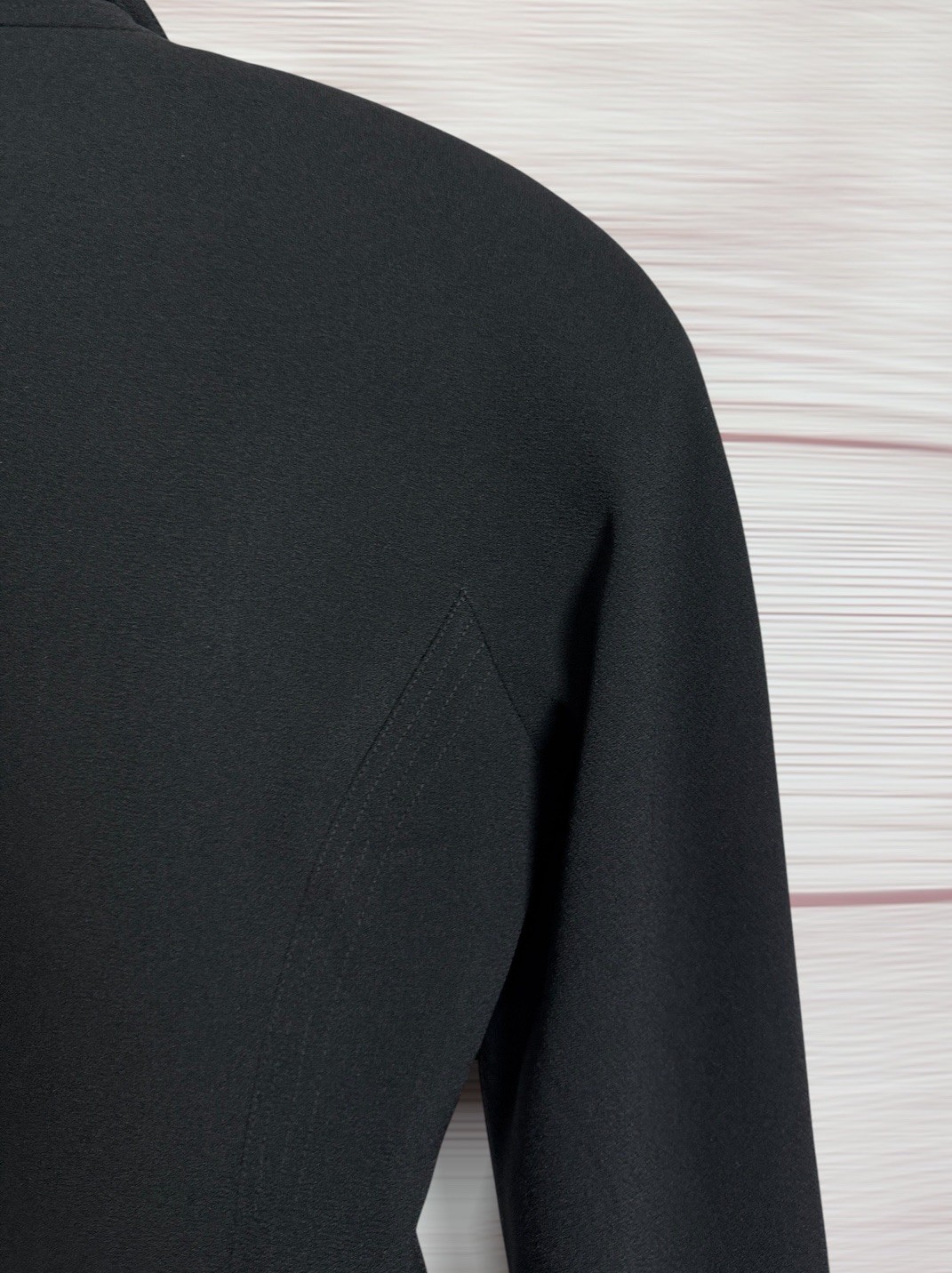 Vintage Alberto Makali Black Sculptural Blazer Asymmetric Collar Fitted USA US 2