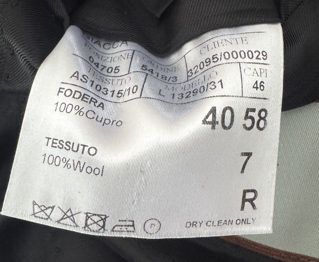 Canali Solid Wool Black Suit Size US 46R / EU 58 MSRP $2295