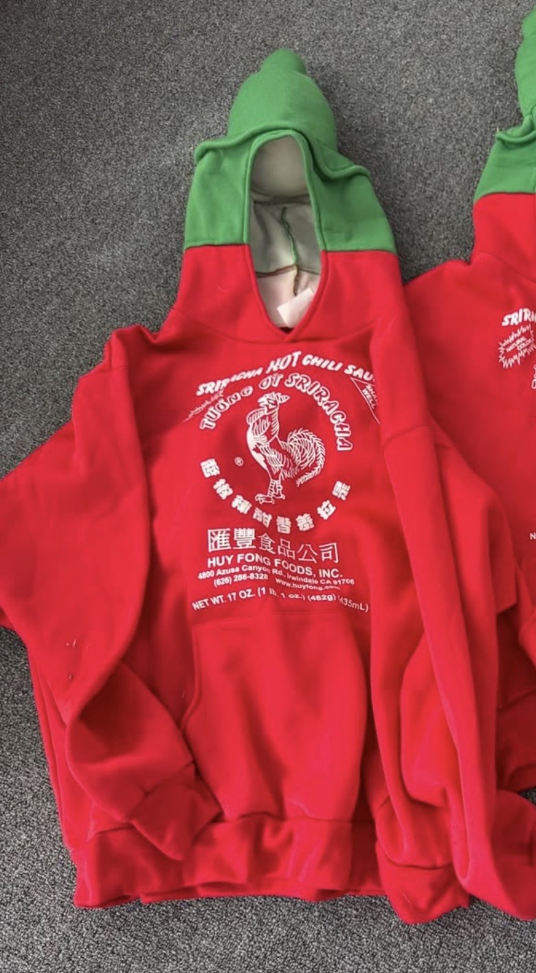 2XL Sriracha Hot Chili Sauce RED Sweatshirt , HUY FONG FOODS, Irwindale, CA