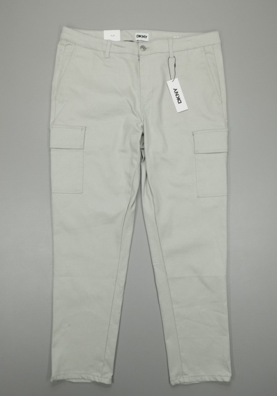 DKNY Ultimate Stretch Cargo Pants Slim Fit Men’s Size 38×32 Rock Salt