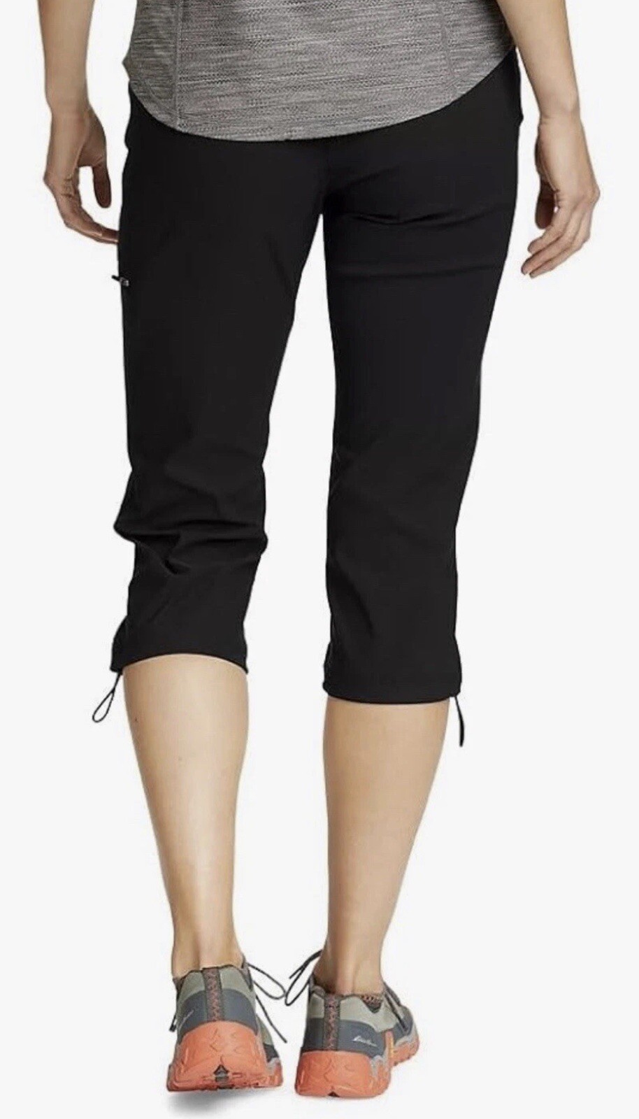 Womens eddie bauer Waterproof Rainier Active Capris Size 6-Black