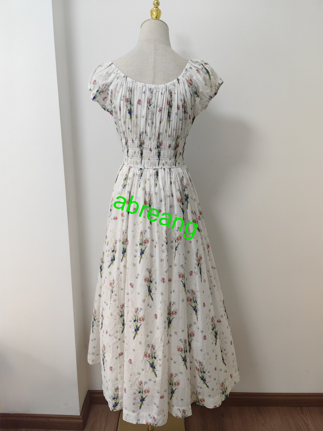Doen Organic Cotton Short Sleeve Floral Printed Midi Dress for Women 2025 XS SML