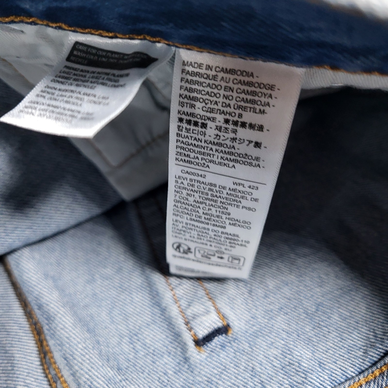 Levis Premium 568 Loose Straight Jeans 30×32 New Mens Blue 0 Cotton With Tags