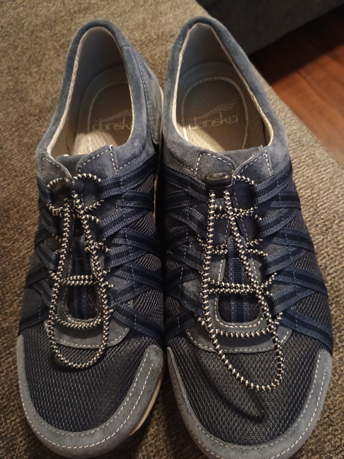 Dansko Honor Navy/Grey Blue Walking Sneakers in Size 42 W (Wide) 11/11.5 W