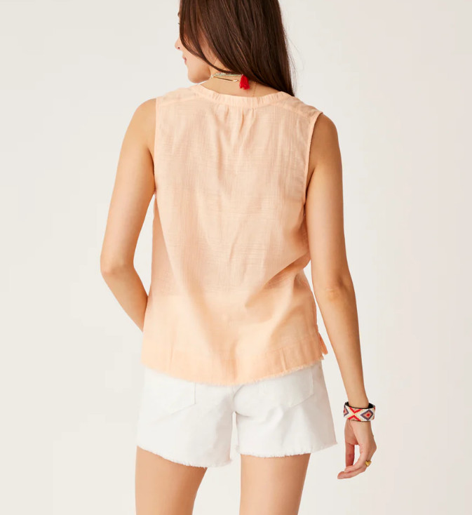 CARVE DESIGNS ‘ DYLAN TEXTURED TANK ‘ PEACH ‘ WOMENS SMALL ‘