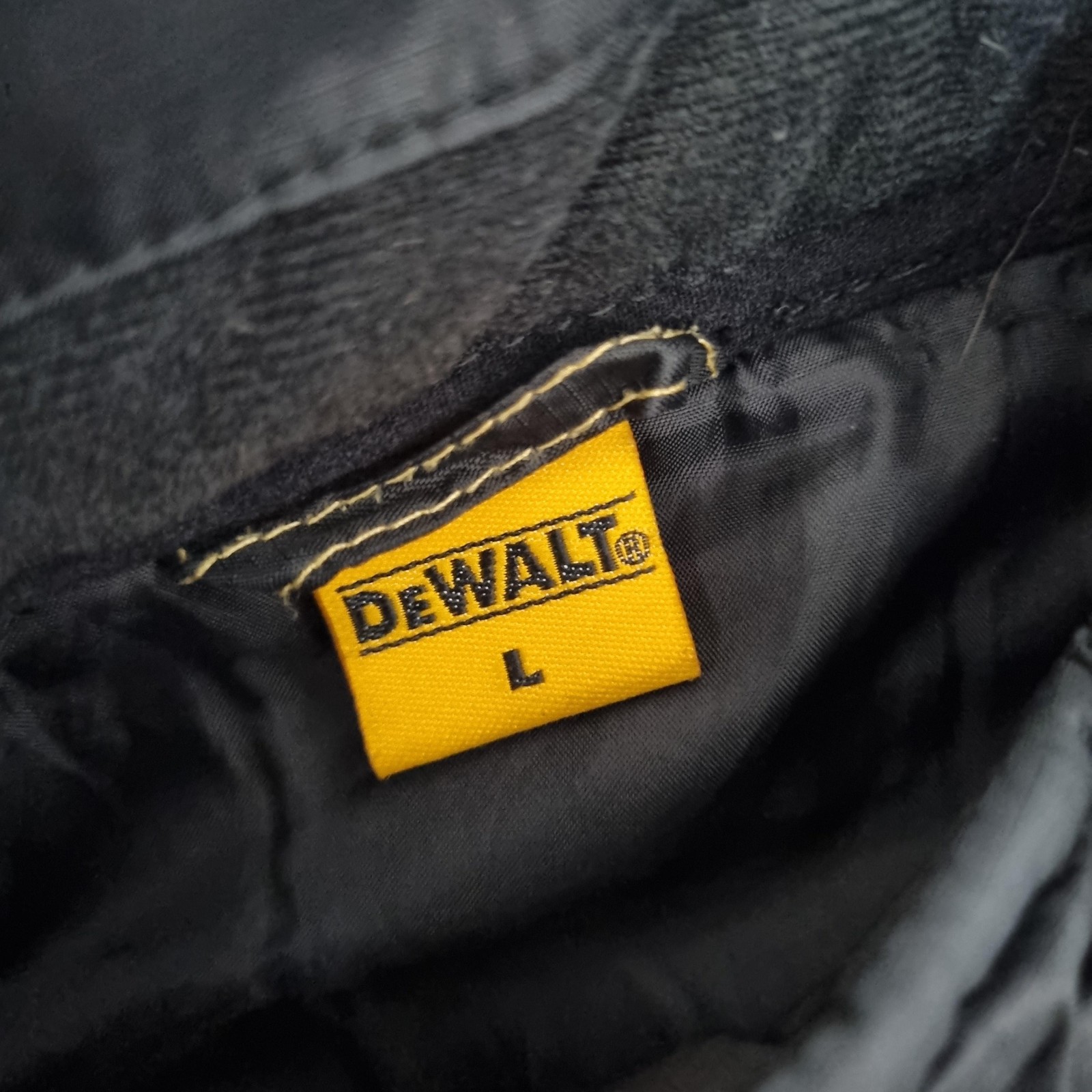 DeWalt Gilet Mens Large Black Force Quilted Hybrid Work Bodywarmer Vest