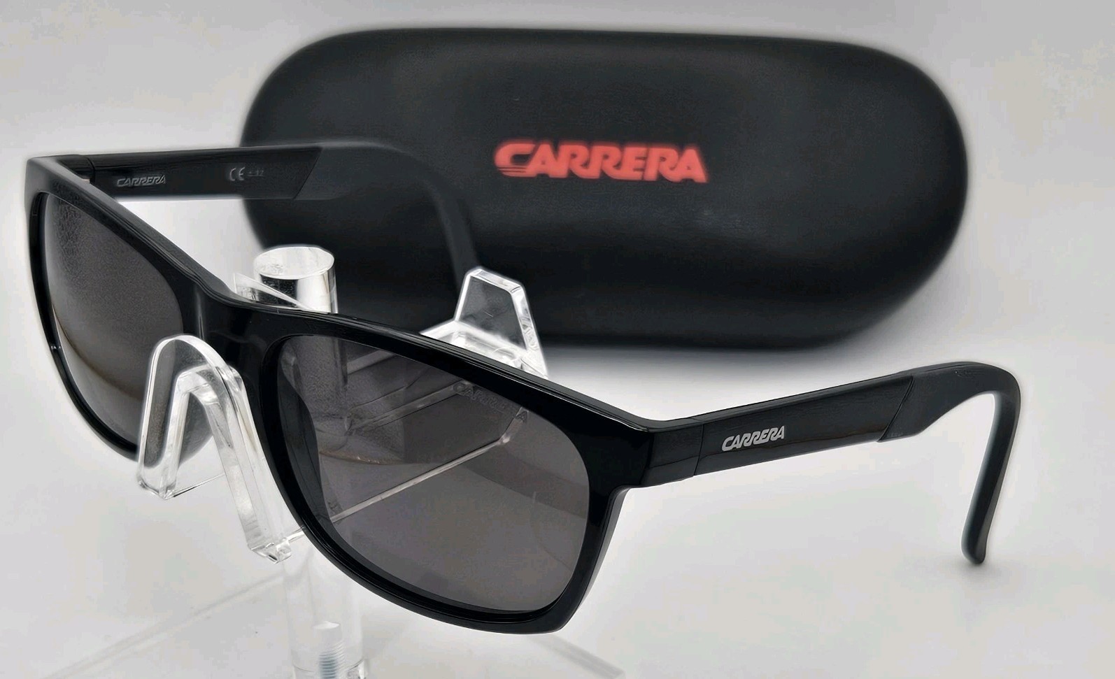 Carrera 8021/S D28M9 Polarized Sunglasses Black Gray 56-17-140 w/ Case Unisex H2