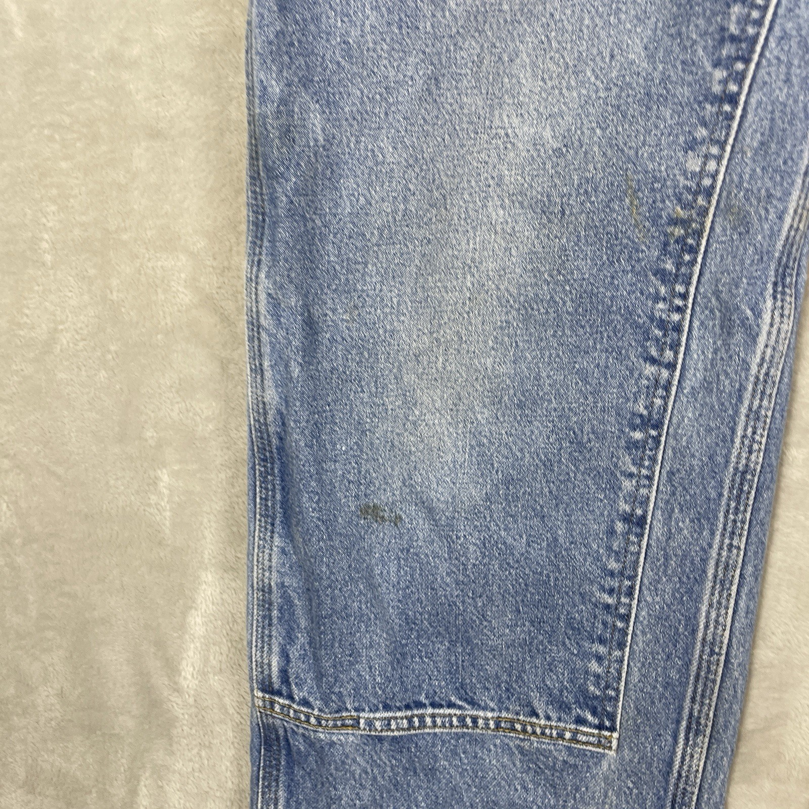 Vintage Carhartt Double Knee Jeans Mens 36×34 B73 DST Distressed Denim Pants