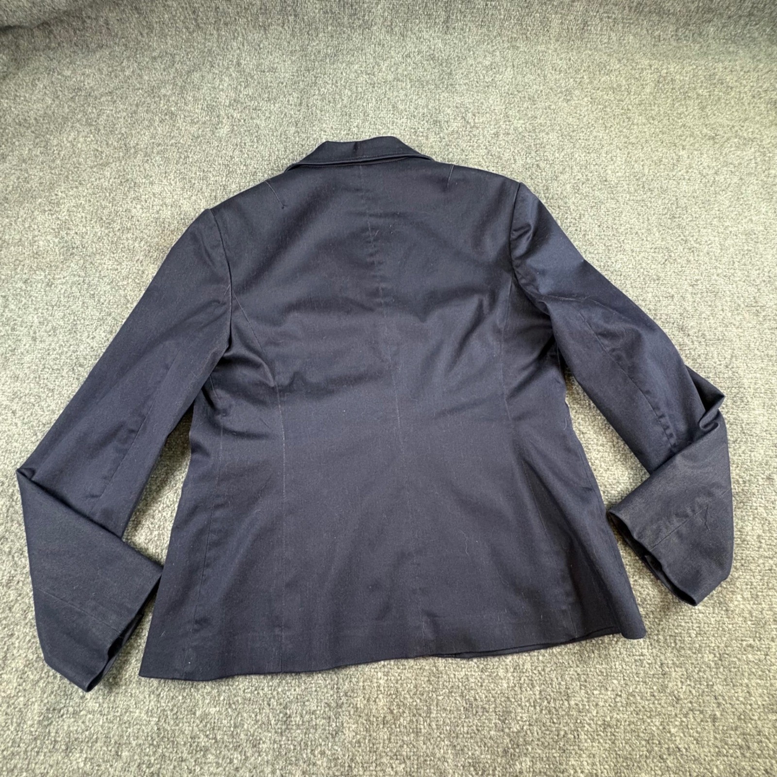NY&CO City Blazer Womens 14 Navy Minimalist Classic Preppy Dark Academia Office