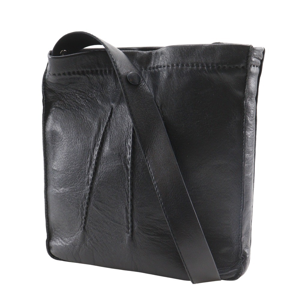 HERMES Toudu Shoulder Bag black Calfskin unisex