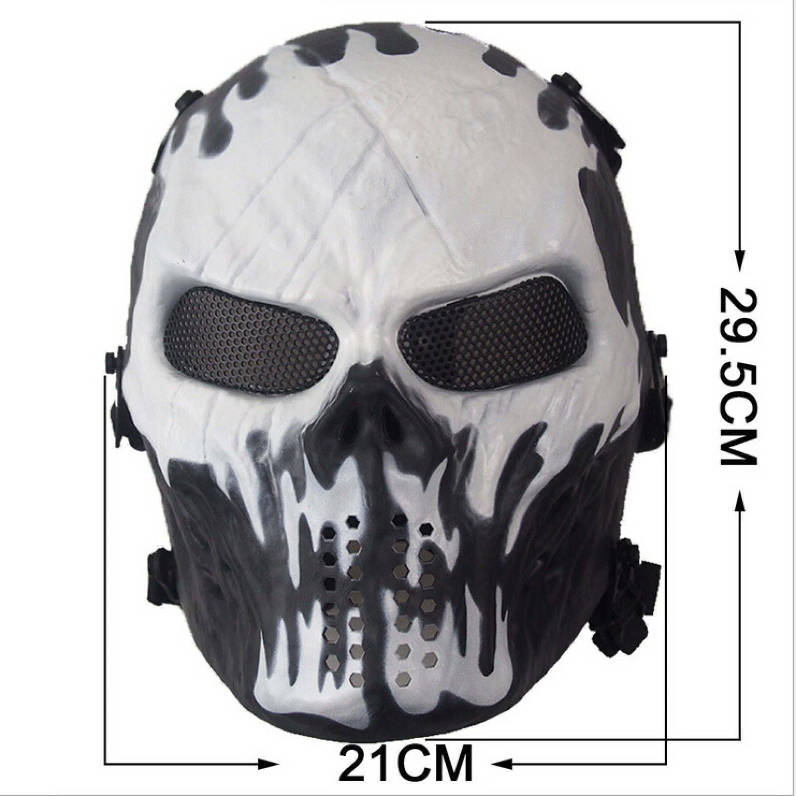 New Airsoft Paintball Tactical Full Face Protection Skull Mask Skeleton Army J