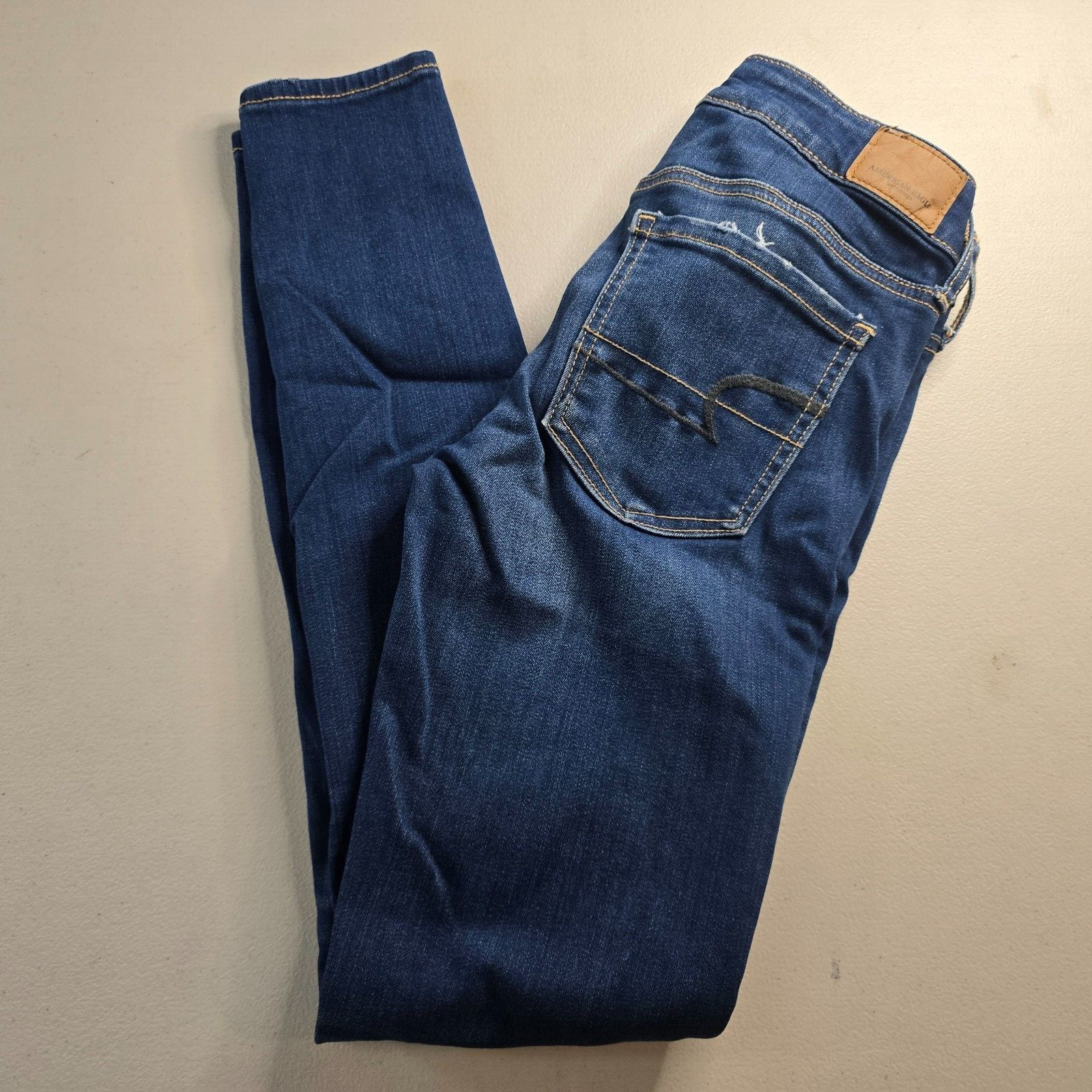 American Eagle Jegging Women’s 2 Regular Blue Dark Wash Super Stretch X