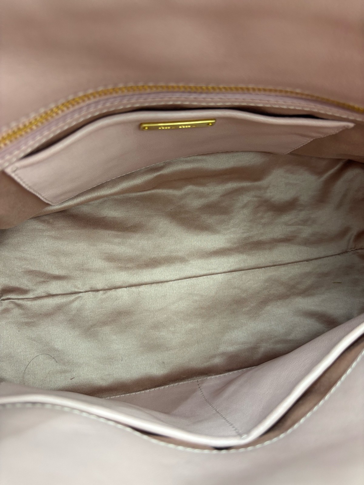 Miu Miu Pre-Owned Authentic Satchel Gold 31*15*22cm Free Tracked Shipping