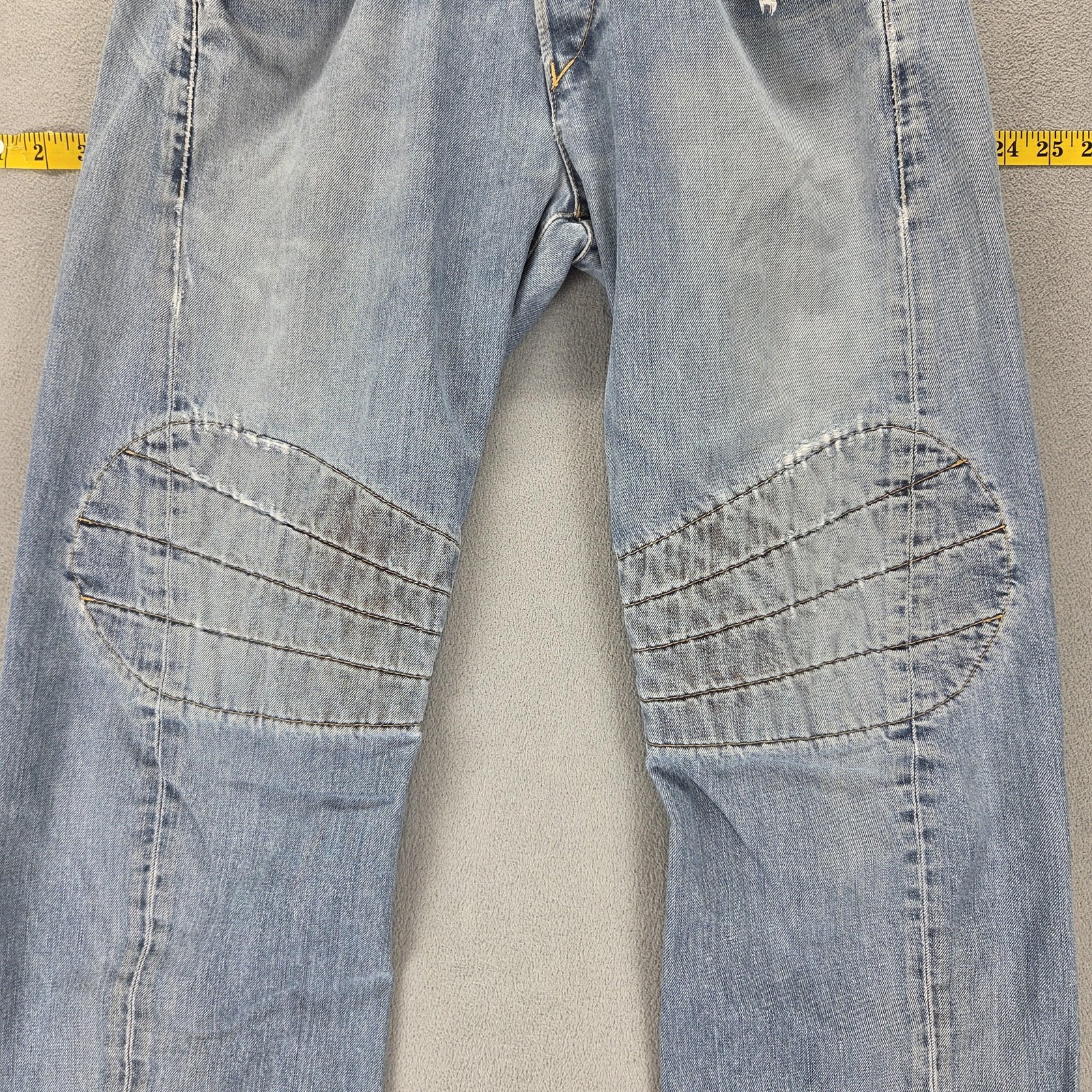 VTG Levis Engineered Jeans Mens Blue Twisted Flap Pocket Altered Hem Fits 32×30