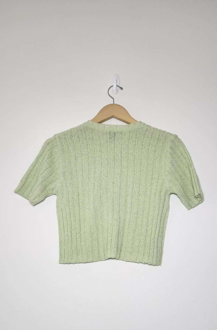 Jamie Scott Green Cropped Top Size Medium