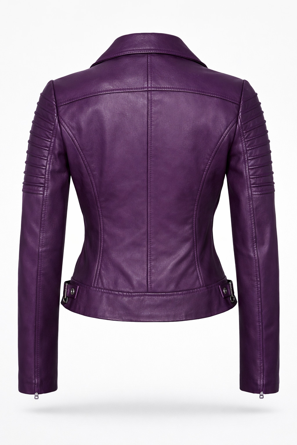Women’s Handmade Leather Biker Jacket – Slim Fit Designer Moto Real Leather Coat
