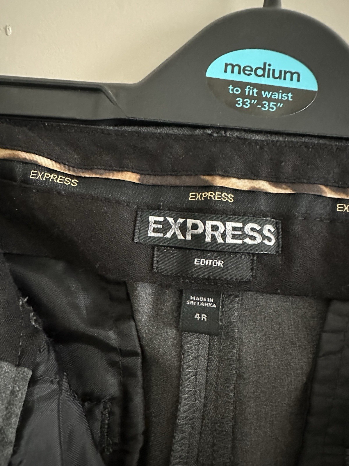 Express Editor 4R Women’s Gray Flared Dress Pants Buckle Button Zipper Workwear