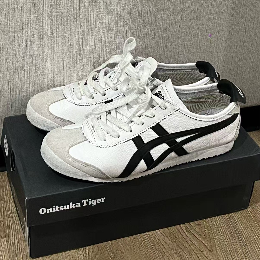 New Authentic Onitsuka Tiger MEXICO 66 WHITE BLACK Sneaker 1183A201-126 With Box