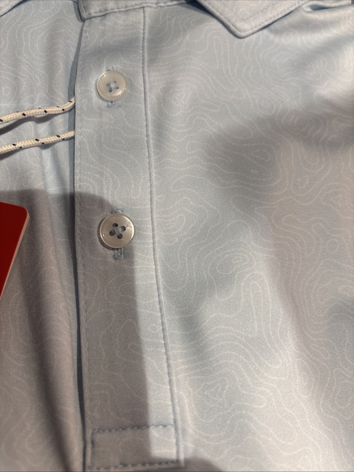 Birddogs Polo Shirt Size Large Stretch $99 MSRP Light Blue Wave