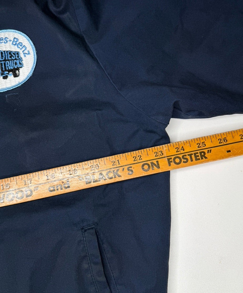 Vintage Mercedes Benz Diesel Trucks Mechanic Work Jacket Gray | L