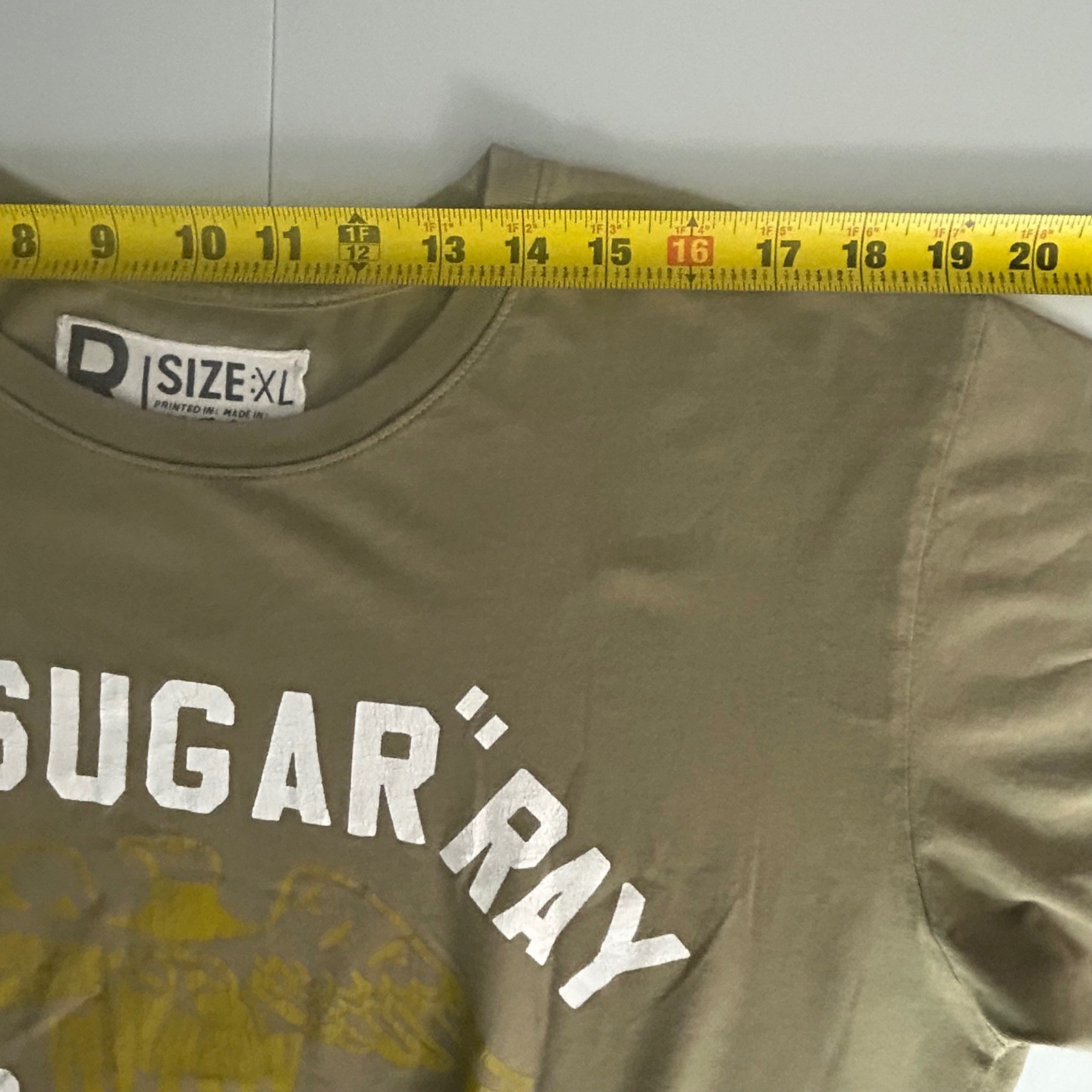 Roots of Fight Sugar Ray Robinson Army Boxing T Shirt Mens XL Olive Green USA