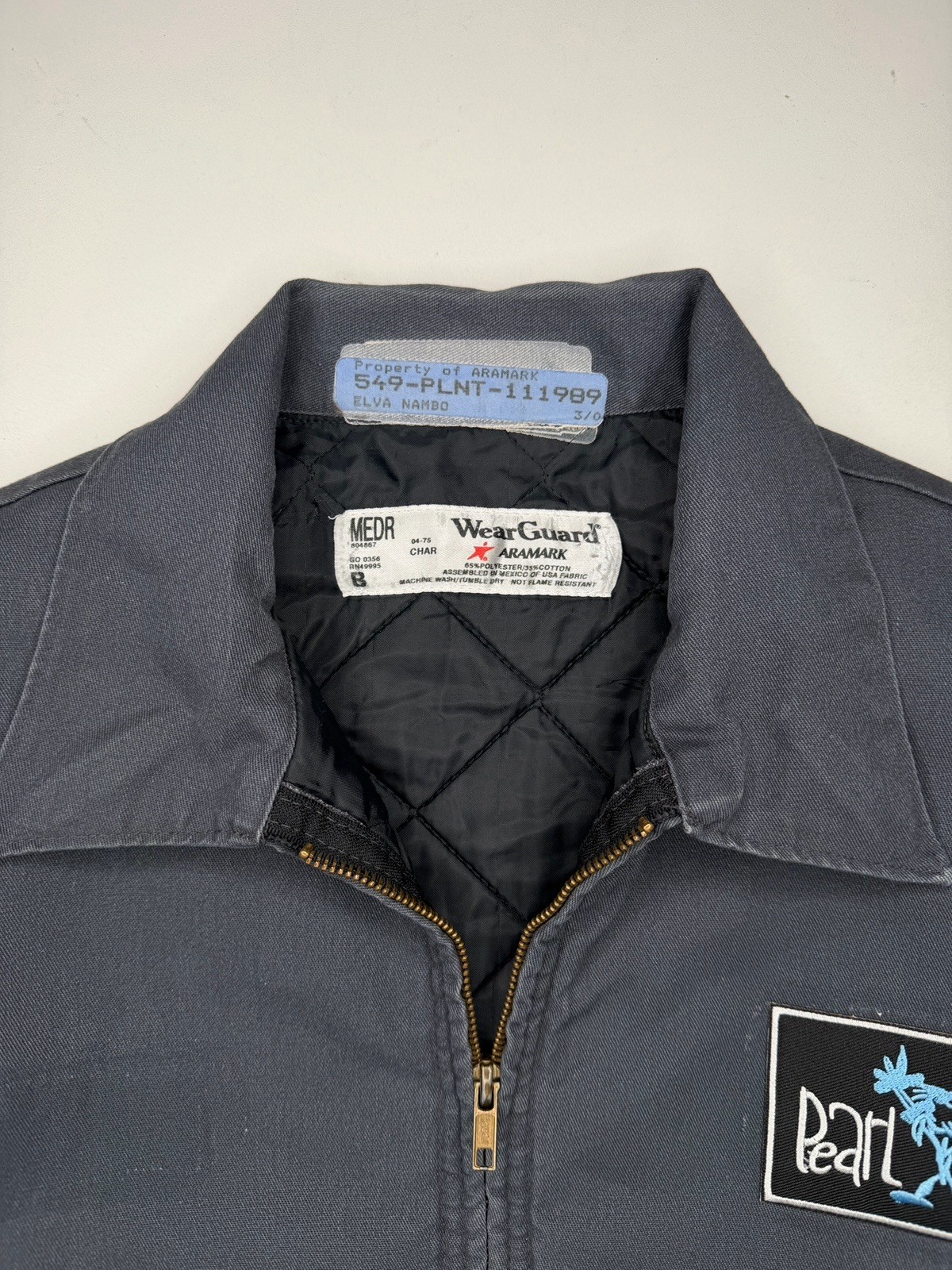 Vintage Pearl Jam Mechanic Work Delivery Jacket Gray | M