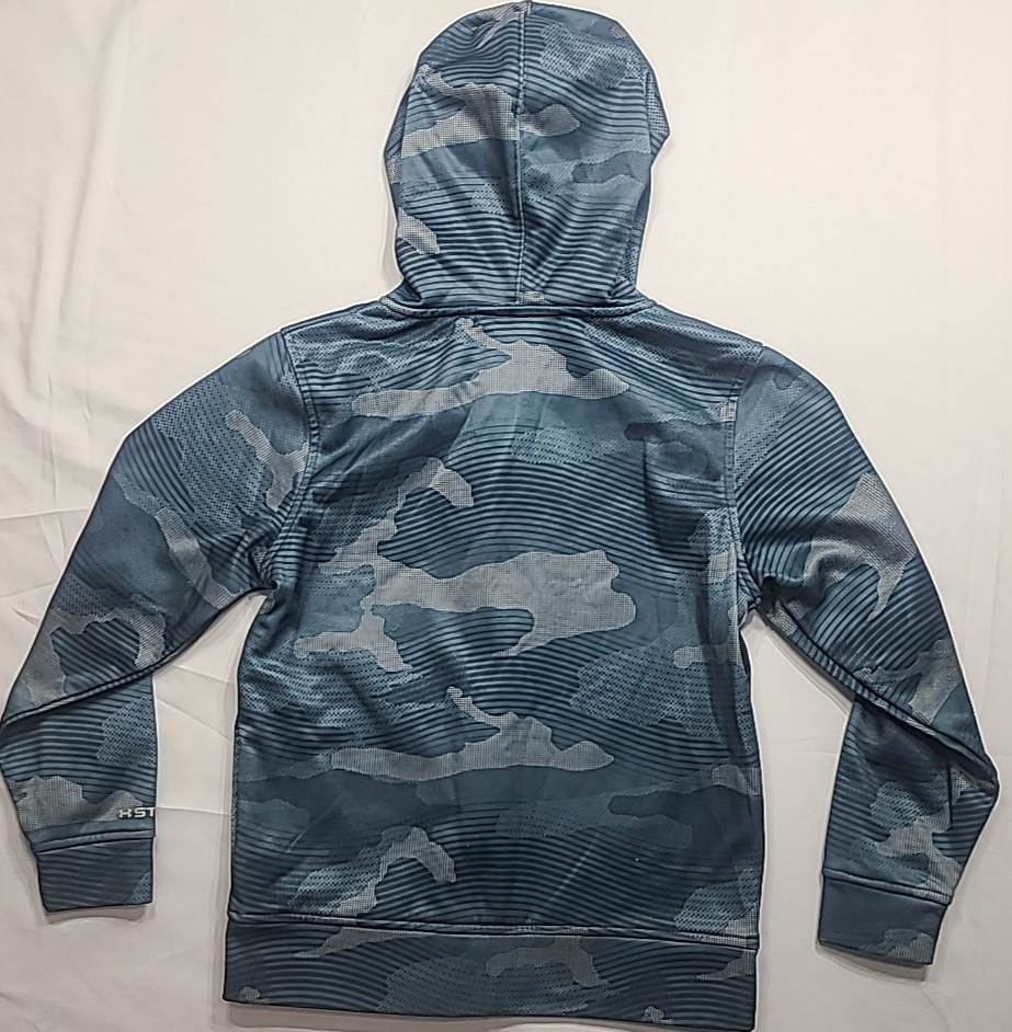 Under Armour Full Zip Hooded Sweatshirt Jacket Boy’s Youth Small Blue Gray