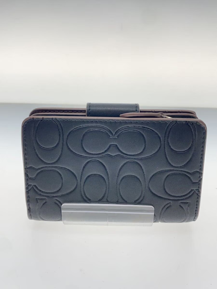 COACH Bi-fold Leather Wallet, Black, Women’s, cm241