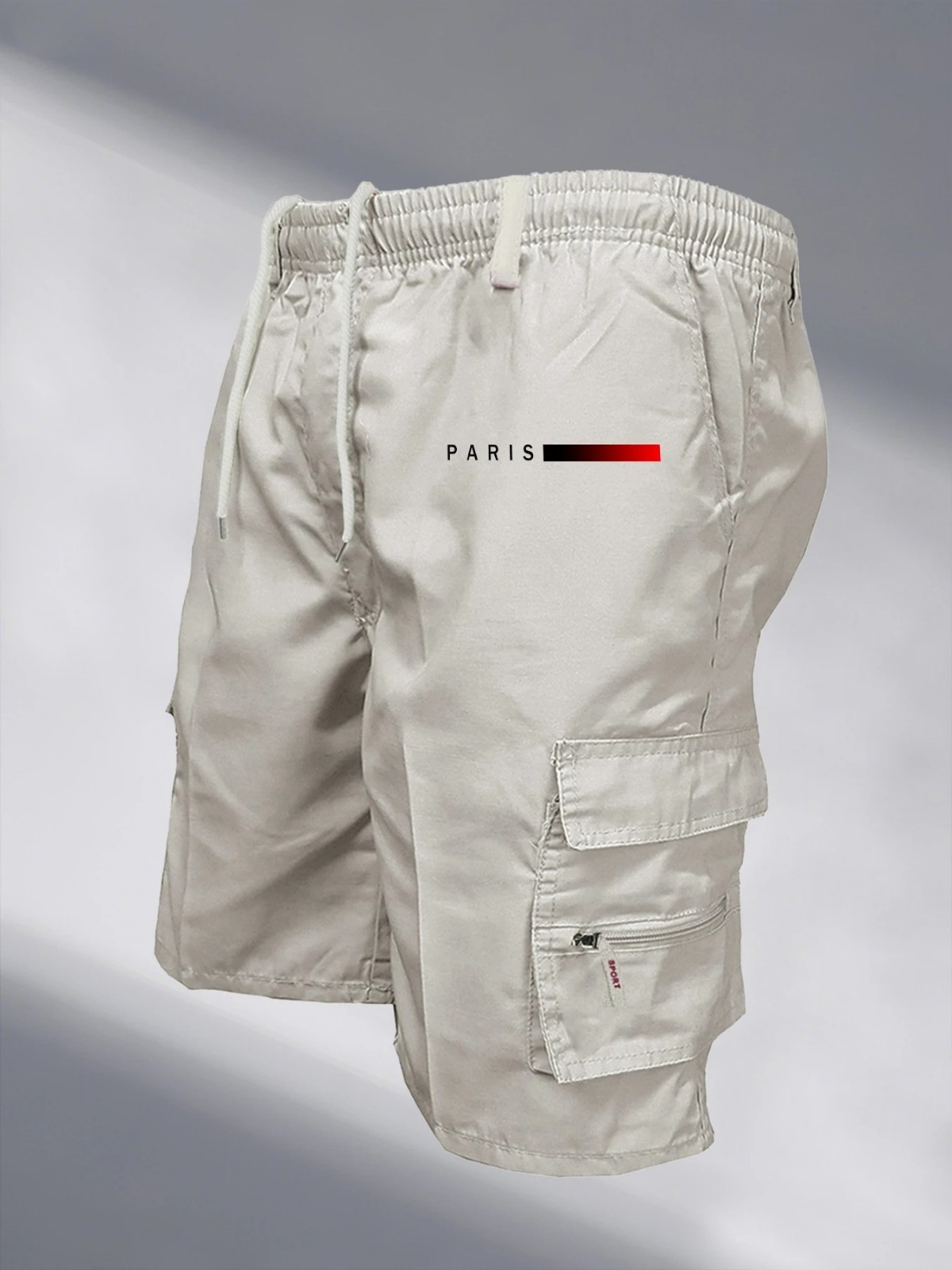 Men’s Tactical Cargo Shorts Elastic Waist Outdoor Casual Work Jogging Shorts