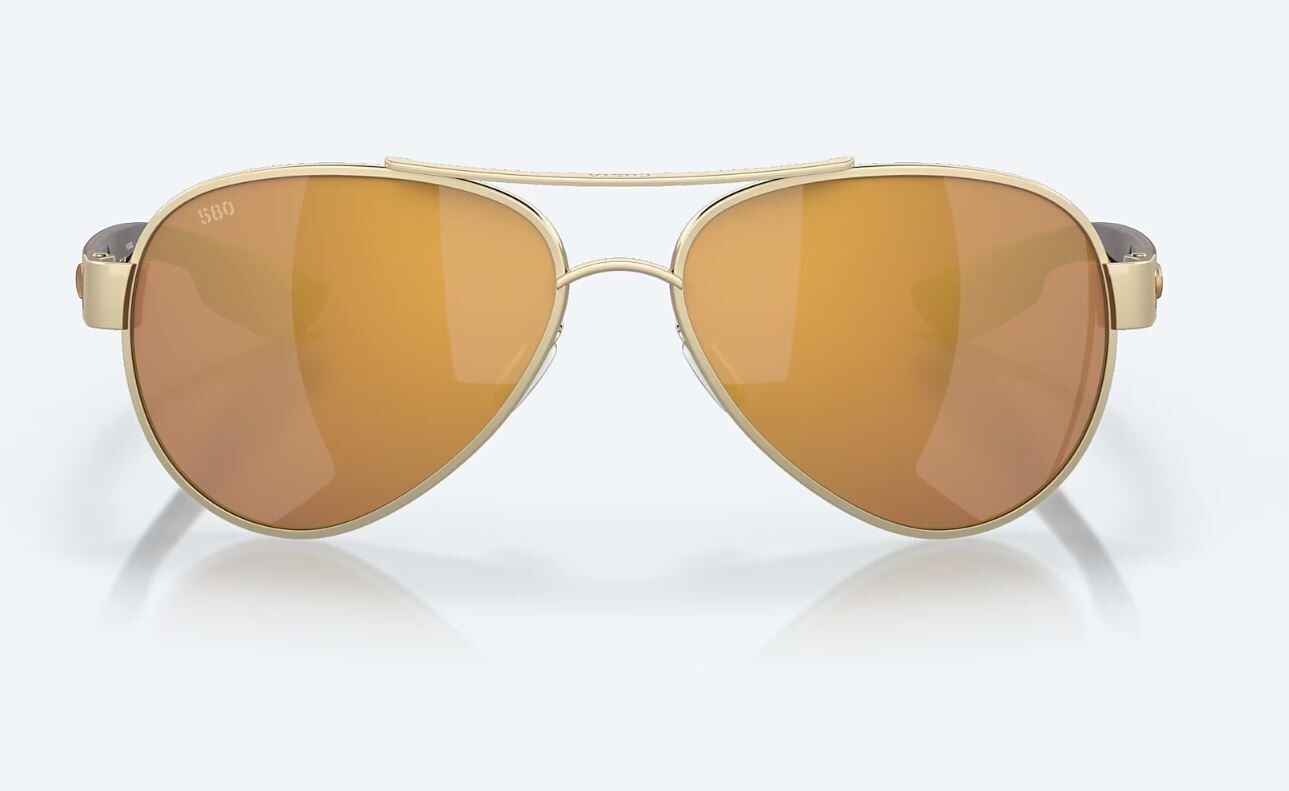 Costa Del Mar Loreto Brushed Gold / Gold Mirror Polarized Glass 580G – NEW