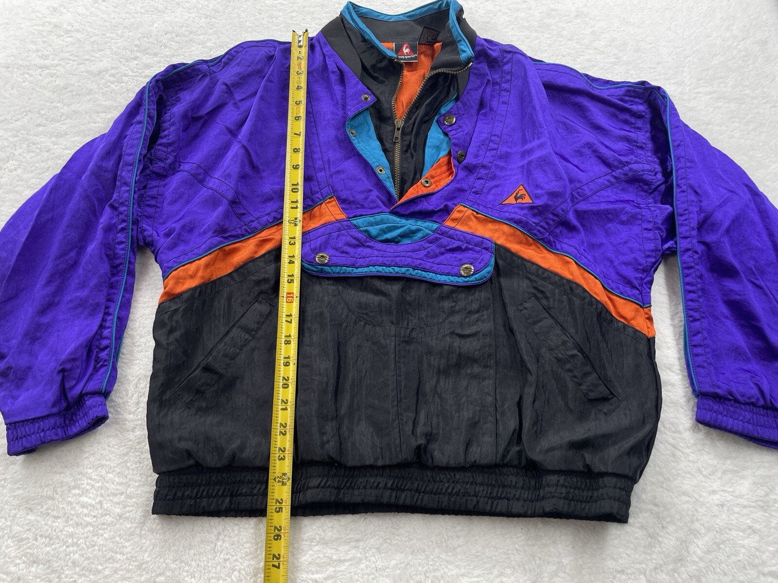 Vintage Le Coq Sportif Colorblock Windbreaker Jacket Mens M Purple 90s RN73349
