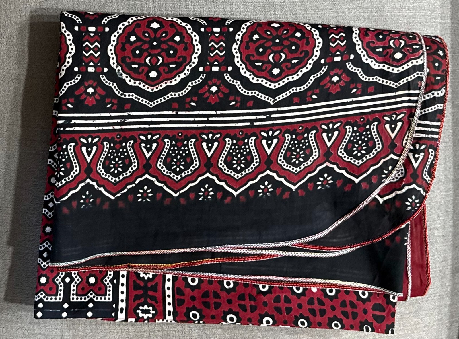 Sindhi Ajrak Traditional Pakistan & Rajasthan India US Seller Multicolor 42″X78″
