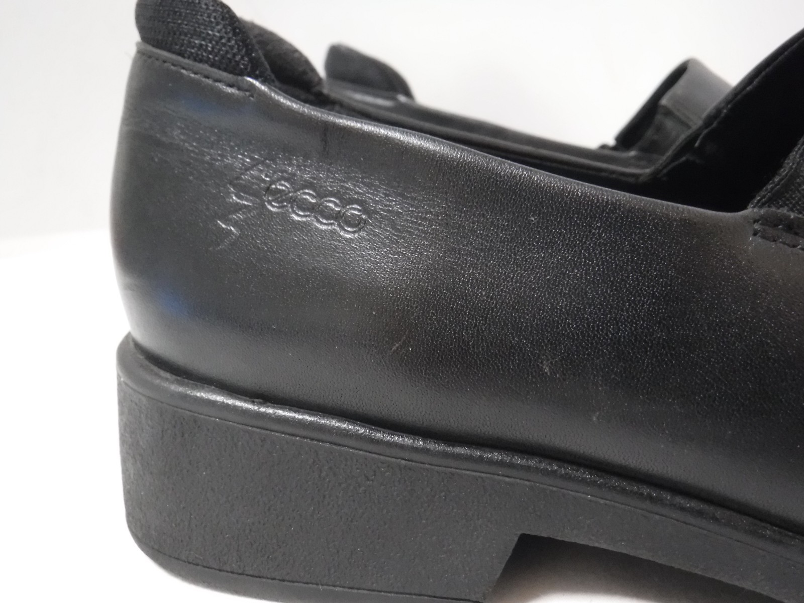 VTG 90s Men’s ECCO TWIST Elastic Gore Slip on Block Heel Loafers Sz 7 Wmns 9.5