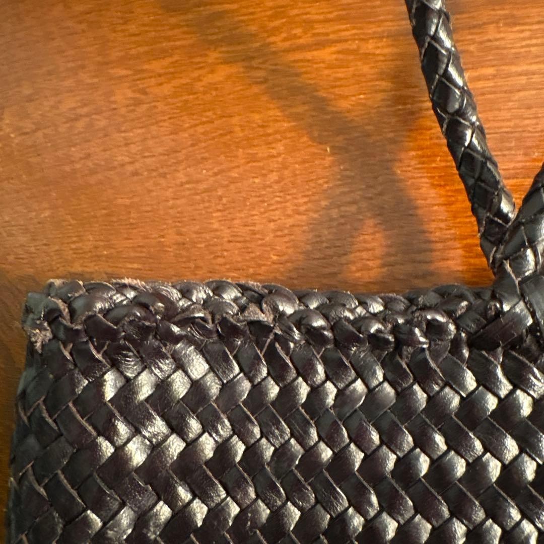 Dragon Diffusion leather mesh tote black shoulder bag