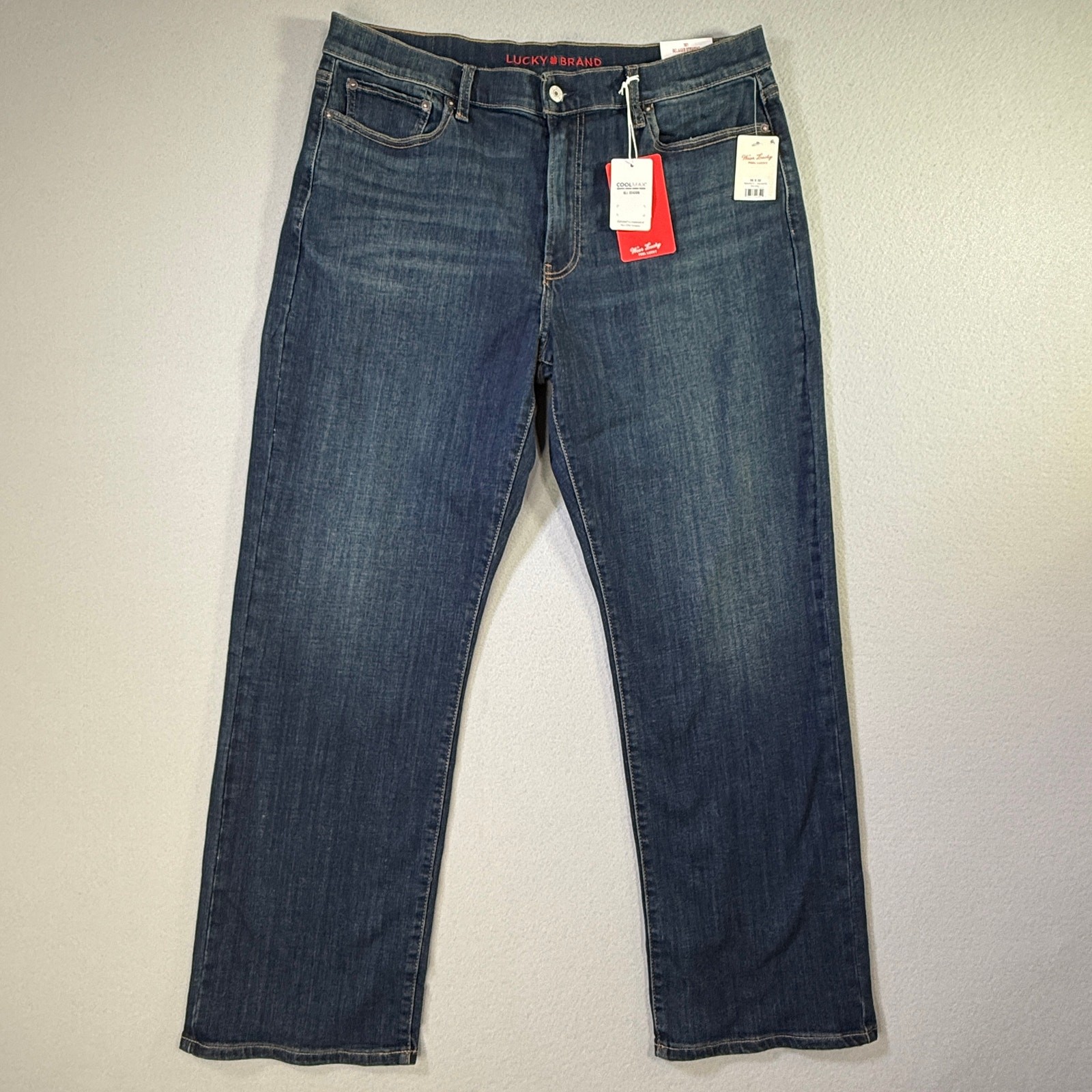 Lucky Brand Men’s 181 Relaxed Straight Fit COOLMAX Stretch Jean Balsam 38×30 $99